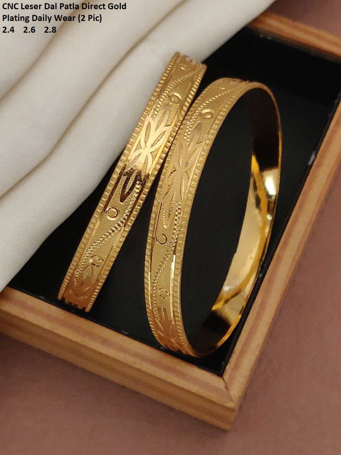 CNC Laser Micro Gold Plating Patla Bangles Catalog
